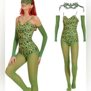 NWT Atamet Size XL Poisonous Villain Costume Plants Vines Pattern Full Outfit